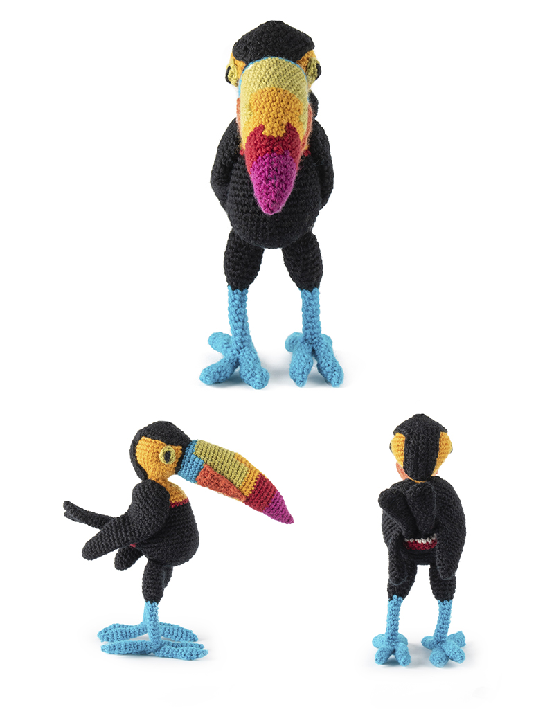 toft ed's animal Isabella the Rainbow Toucan amigurumi crochet